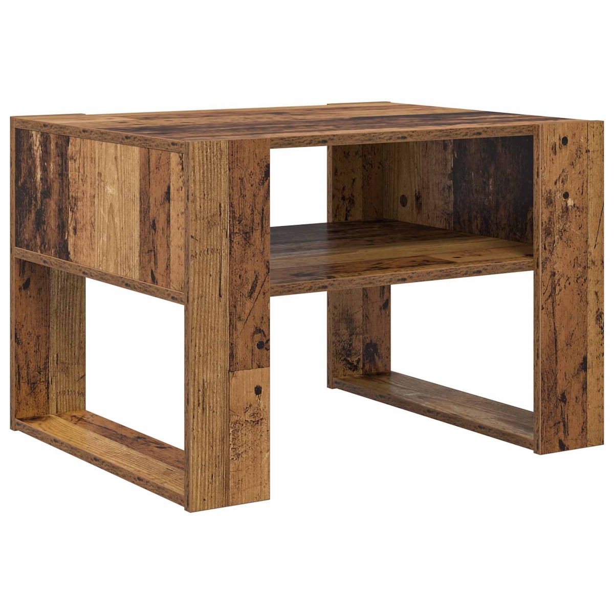 vidaXL Couchtisch mit Speicher Altholz 66 x 53 x 45 cm Holzwerkstoff Image