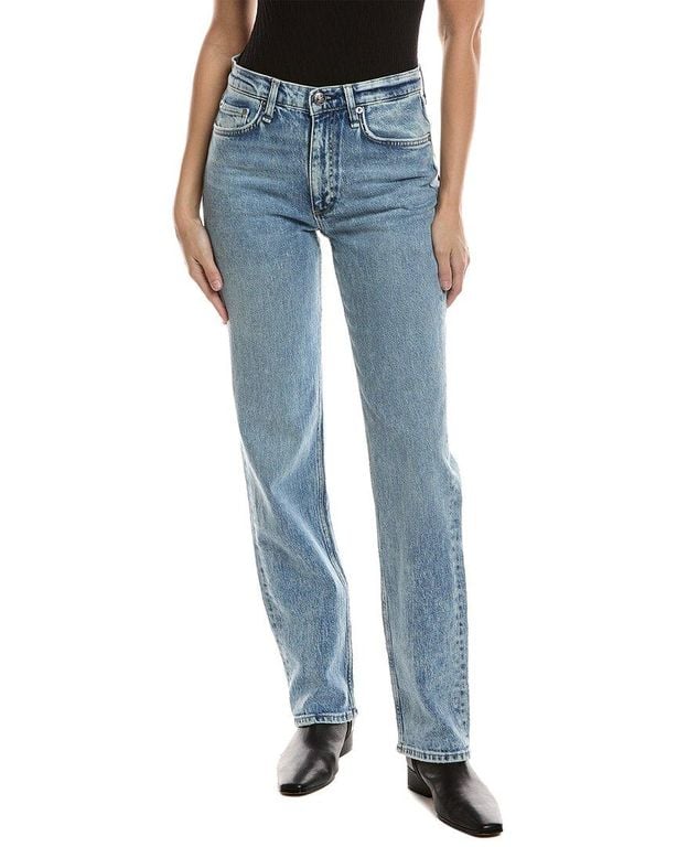 Harlow Mid-rise Full-length Delancey Straight Jean - Blue - Rag & Bone Jeans