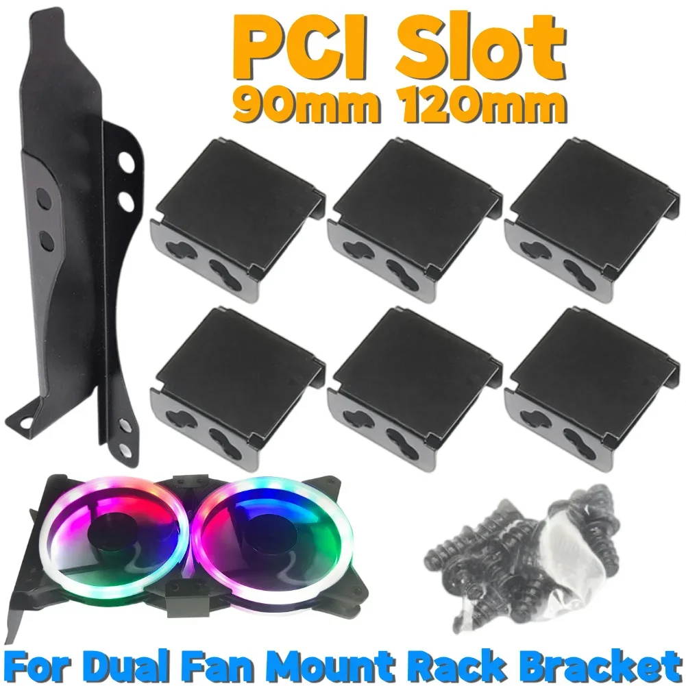 Grafikkartenkühler Dual Fan Mount Rack PCI Slot Halterung für 90 mm 120 mm Lüfter Image