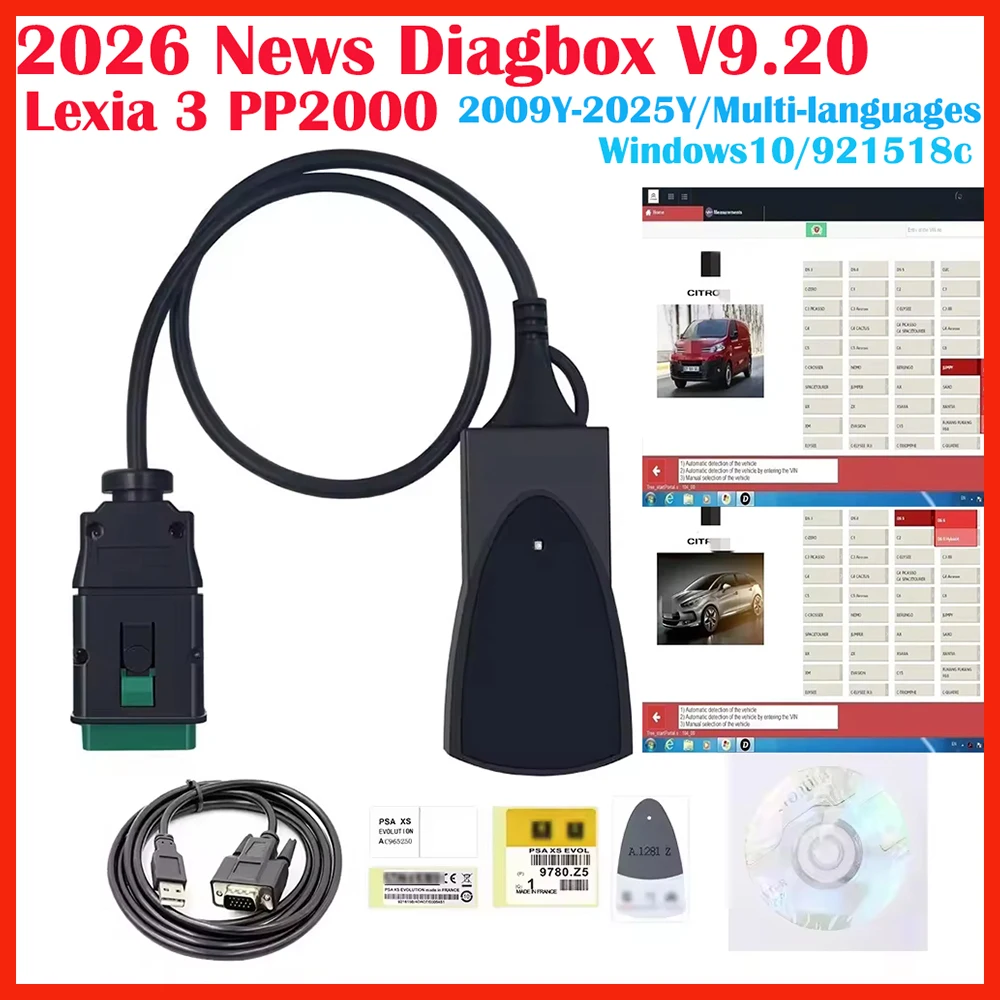 2026 Neuestes Diagbox V9.20 Lexia3 PP2000 PSA für Citroen/Peugeot Super Firmware 921815C Lexia 3 Diagnosegerät Image