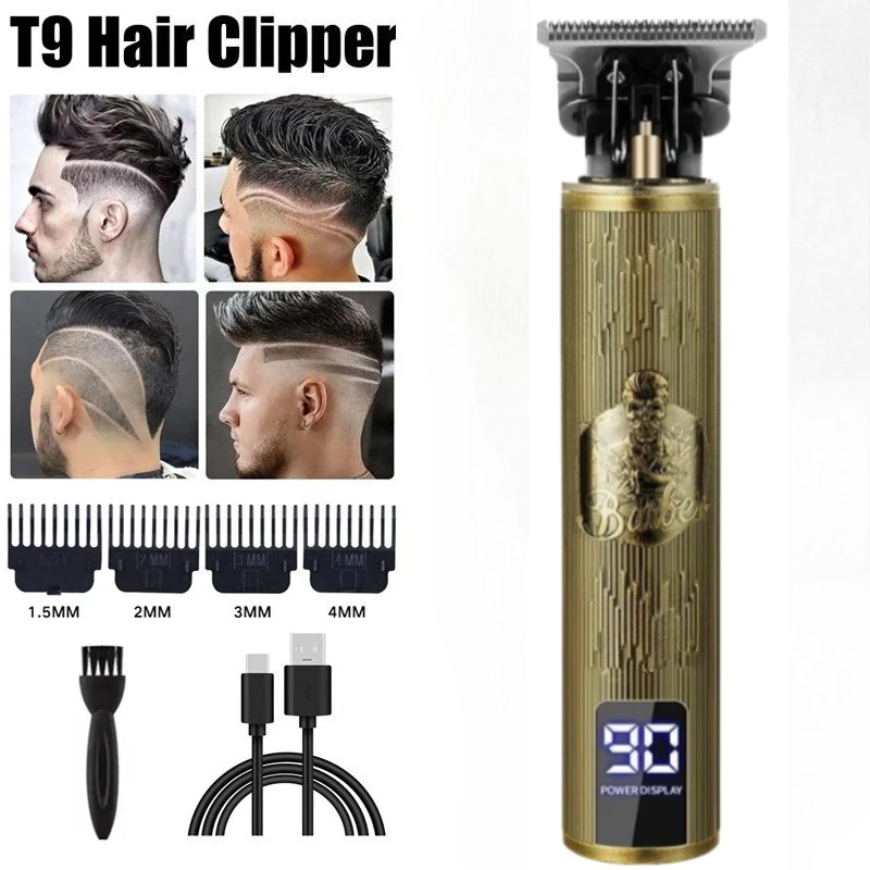Rasierer Barber Cordless Elektrische Haar Schneiden Maschine USB Schnelle Lade Haar Trimmer Vintage Haar Clipper Für Hairdresse Image
