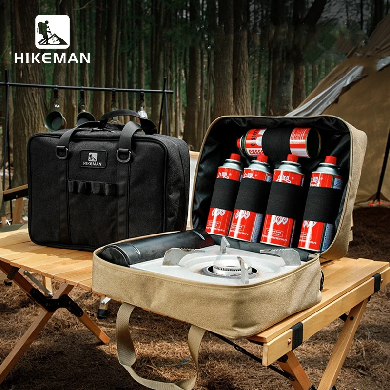 Outdoor Kassette Herd Gas Tank Lagerung Tasche Große Kapazität Camping Backform Kochgeschirr Lagerung Tasche Verdickte Anti-Kollision Tasche Image