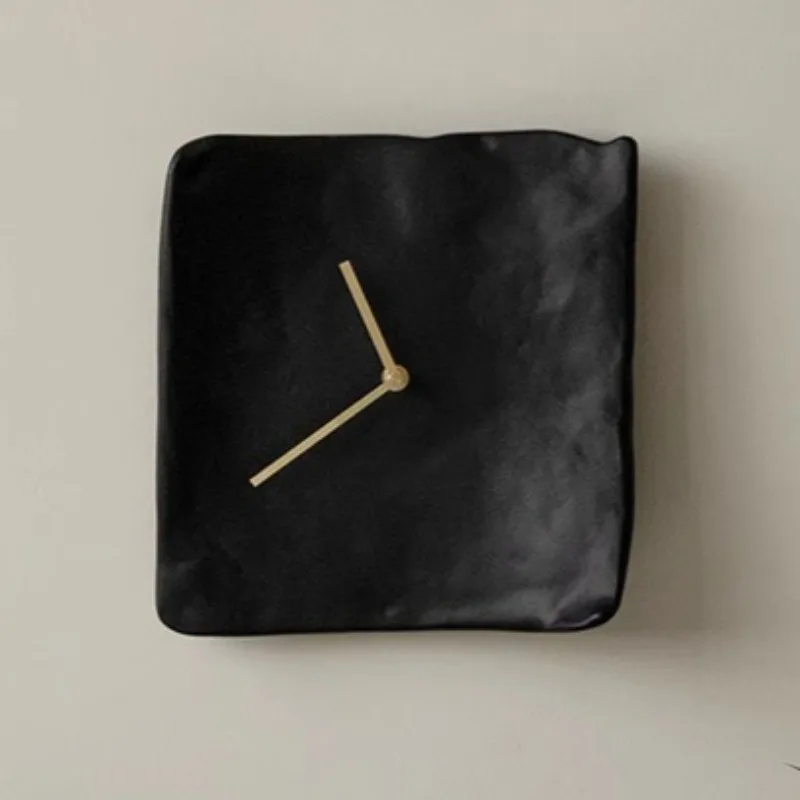 Retro Faltige Wanduhr Ästhetische Nordic Wanduhr Elegante Minimalistische Uhren Luxus Stille Uhren Wohnzimmer Dekorationen