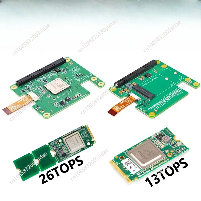 M.2 HAT + AI Kit Hailo8l 13/26To ps for Pi5 Image