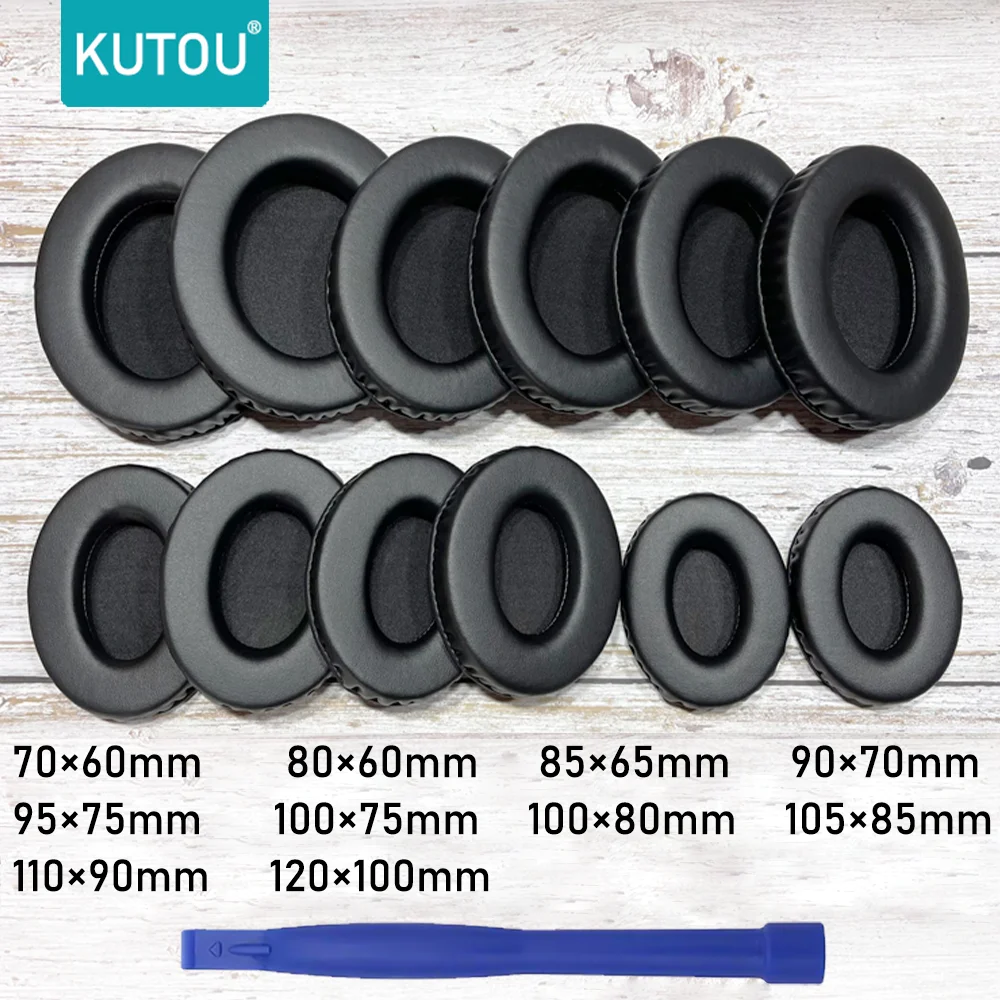 KUTOU Universal Oval Ohrpolster Kopfhörer Ersatz Ohrpolster Kissen Weiche Schaum Abdeckung Ohrmuscheln Headset Reparatur Teile Zubehör Image