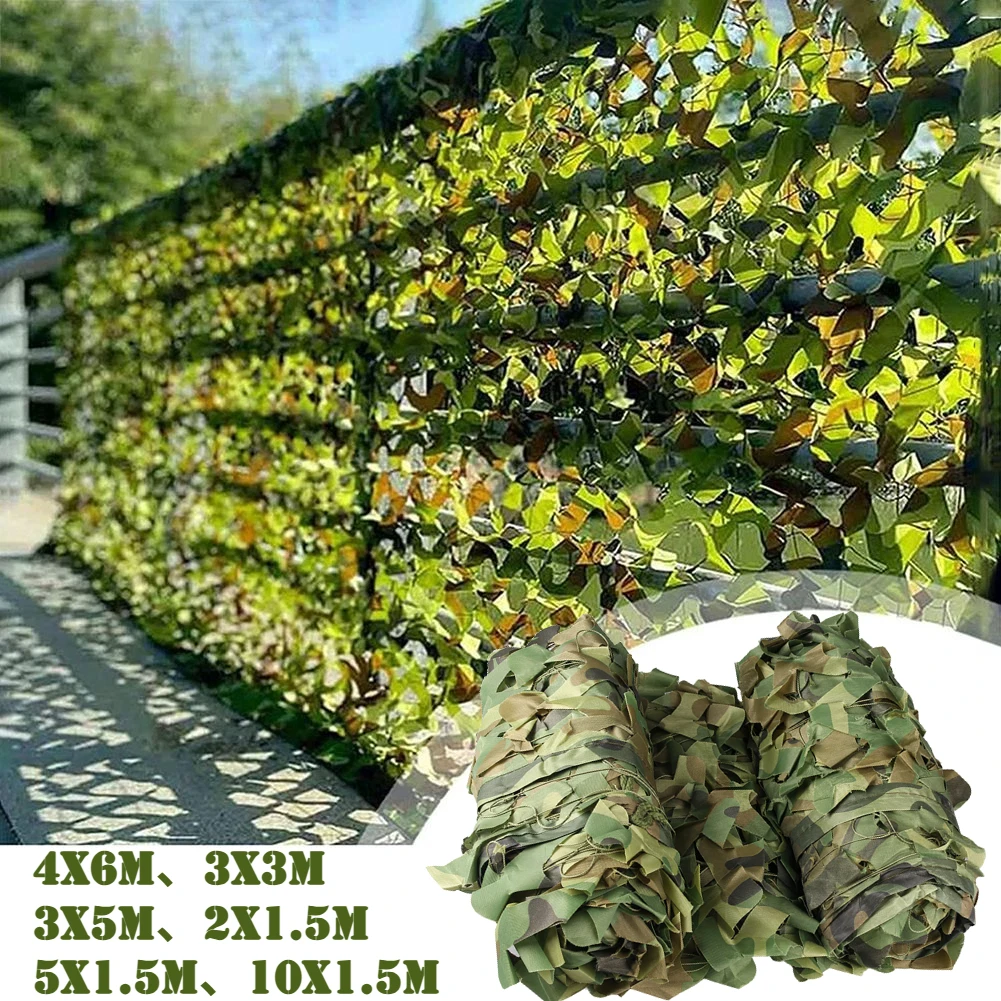 Tarnnetz Outdoor Camping Sonnenschutz Mesh Camo Net für Gartengebäude Zaun Spalier Abdeckungen Privatsphäre Tuch Sonnenschutz Image