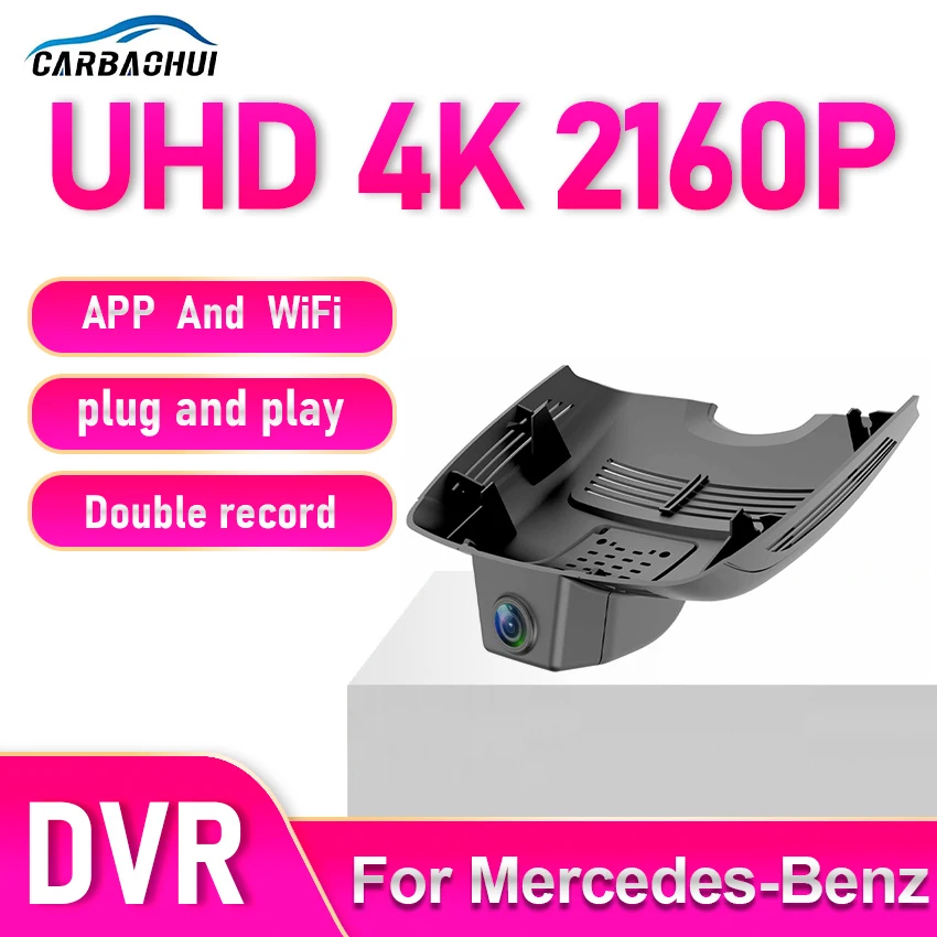 Für Mercedes-Benz CLS W218 2012–2016, 4K UHD 2160P Dashcam vorne und hinten Auto-DVR-Kamera, Plug-and-Play-WLAN-Videorecorder Image