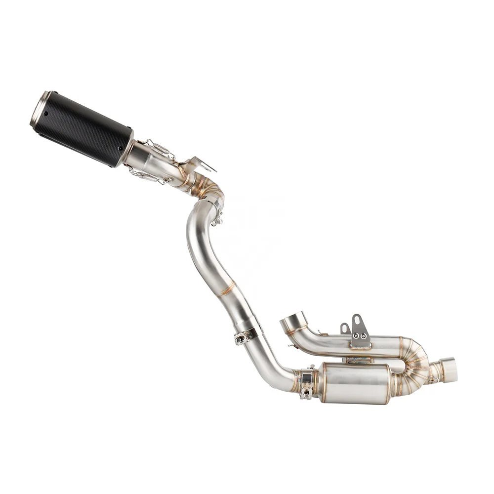 Für Ducati Panigale V4 2022 2023 2024 Panigale V4S V4 S Escape Slip-on Motorrad High Mount Auspuff mit Link Rohr Image