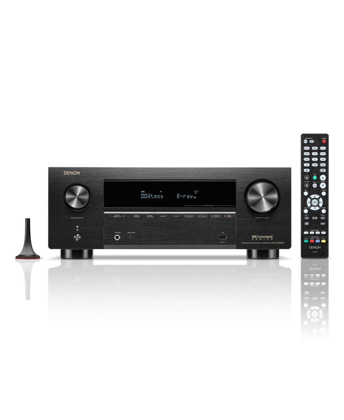 Denon Avr-X3800H 9.4 Channel 8K Home Theater Receiver Imax Enhanced with Dolby Atmos/Dts:X and Heos Built-In - Black