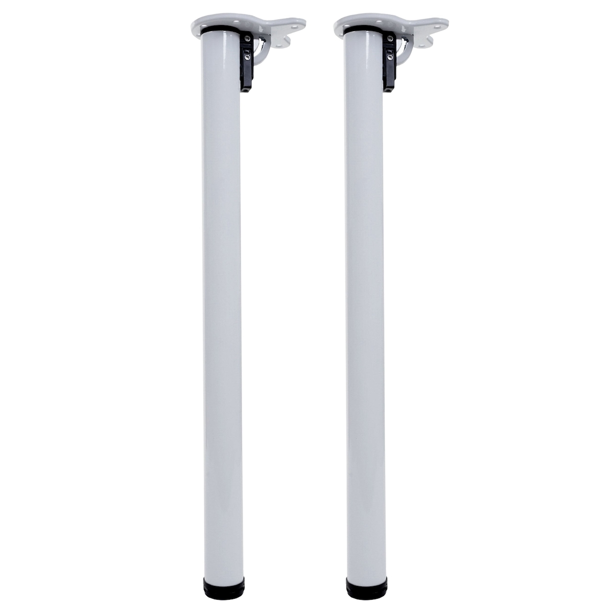 Mendler 2er-Set Tischbein HWC-H34, für Schreibtisch Esstischfuß Tischgestell, klappbar 72cm ~ weiß Image
