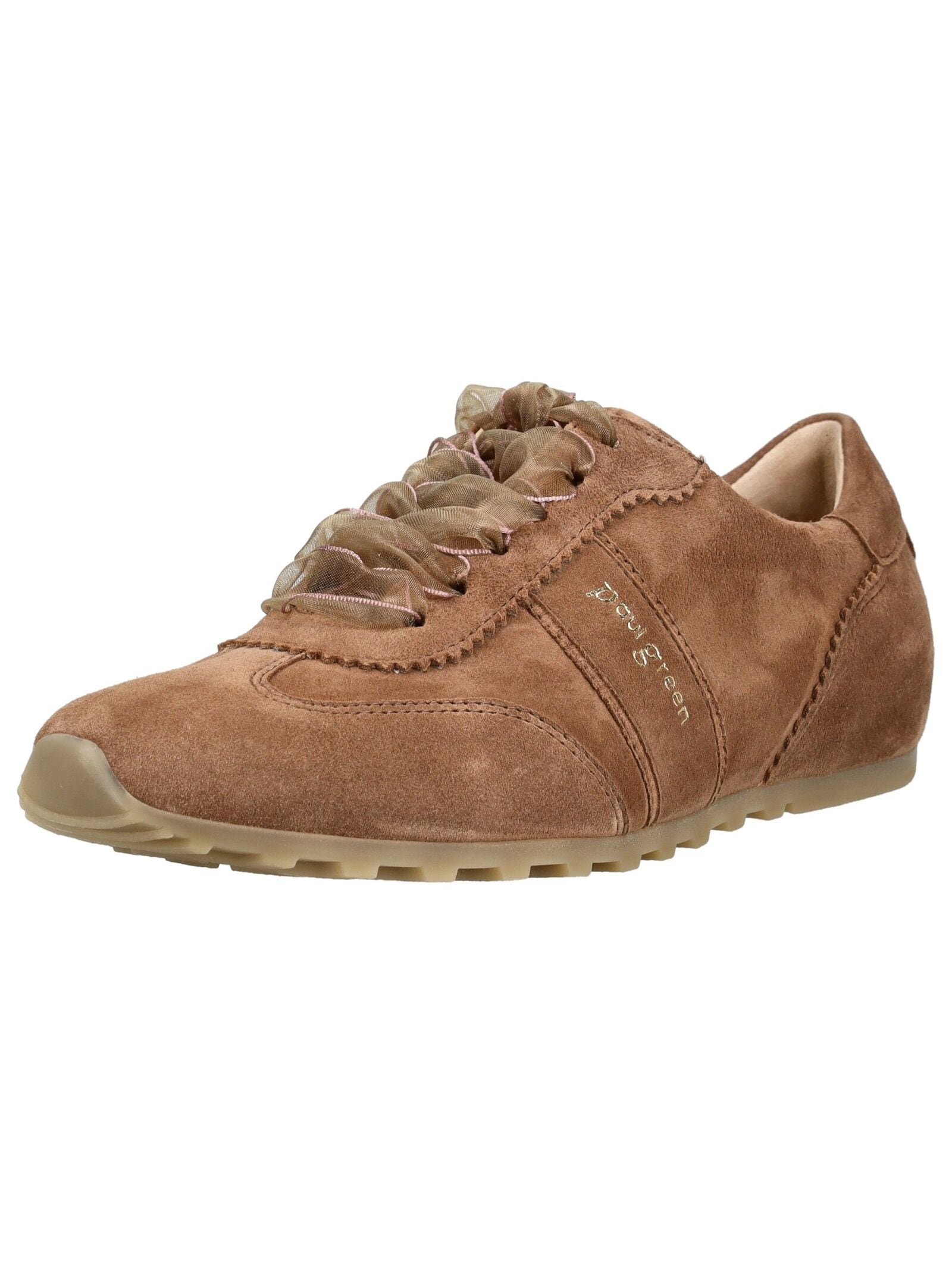 Schnürschuh PAUL GREEN "Paul Green Sneaker Veloursleder", Damen, Gr. 41, braun, Veloursleder, Schuhe Schnürschuh