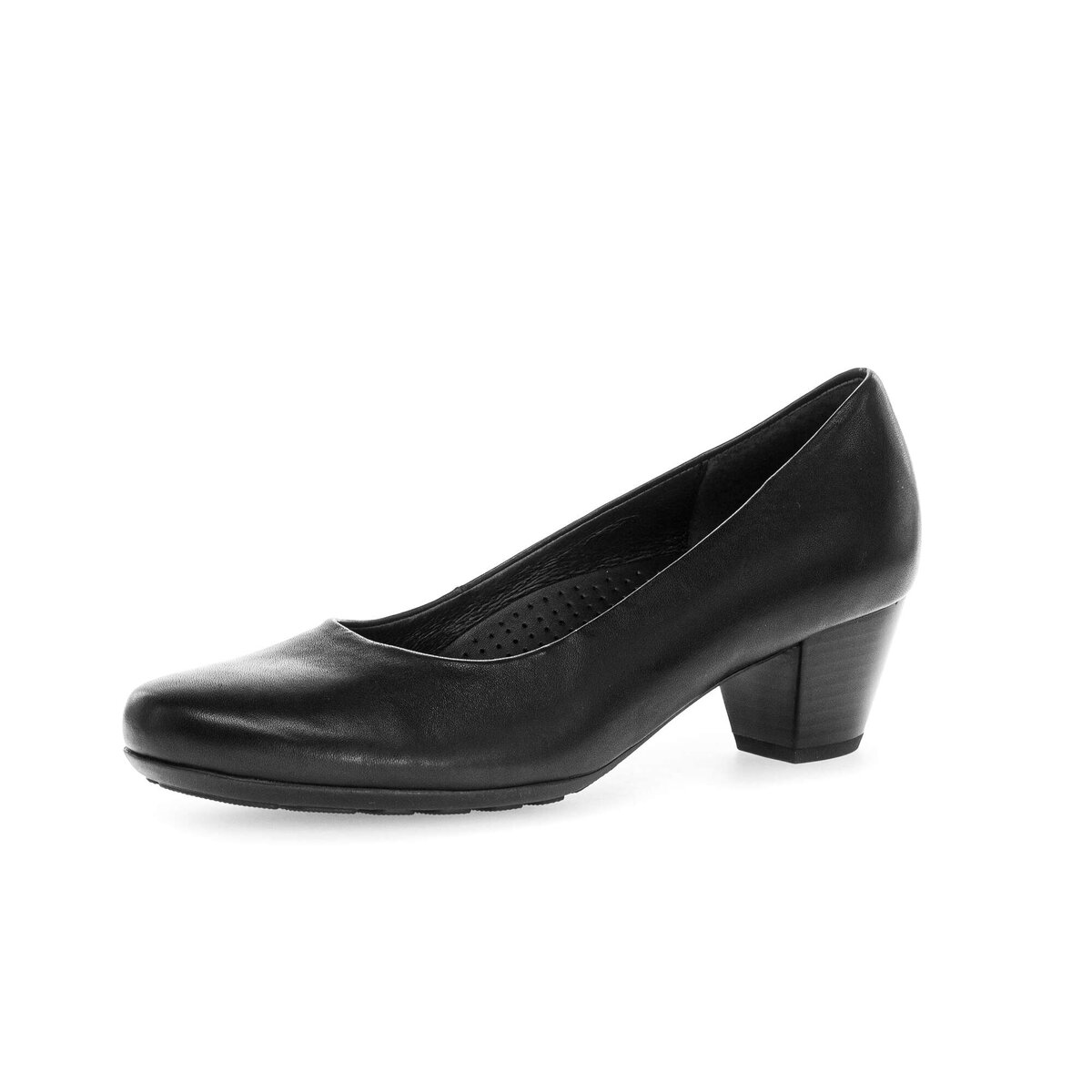 Pumps GABOR "Eleganter Pumps Glattleder", Damen, Gr. 38, schwarz, Schuhe Pumps