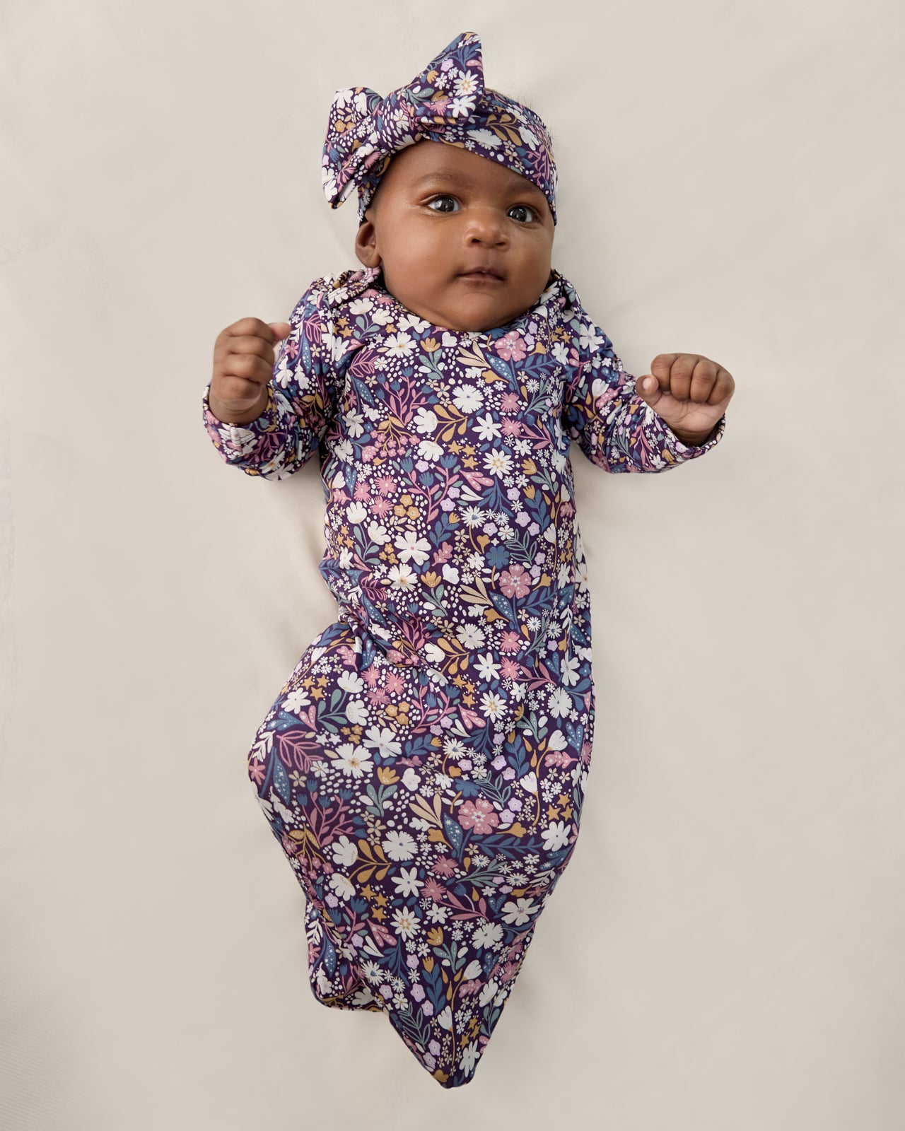 Midnight Petals Infant Gown - Micro-Preemie / Preemie