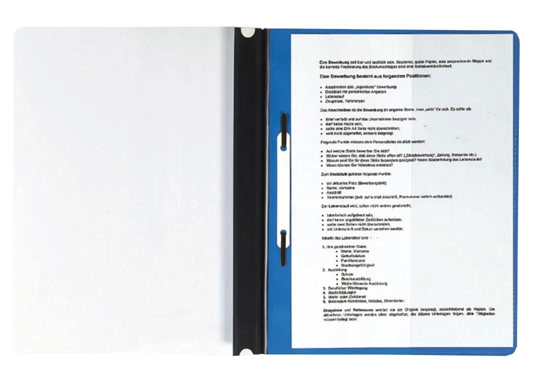 Exacompta 439900B 20x Schnellhefter mit Beschriftungsstreifen aus PVC mit Einschiebung für Hängeregistratur, für DIN A4+, Farben sortiert Image