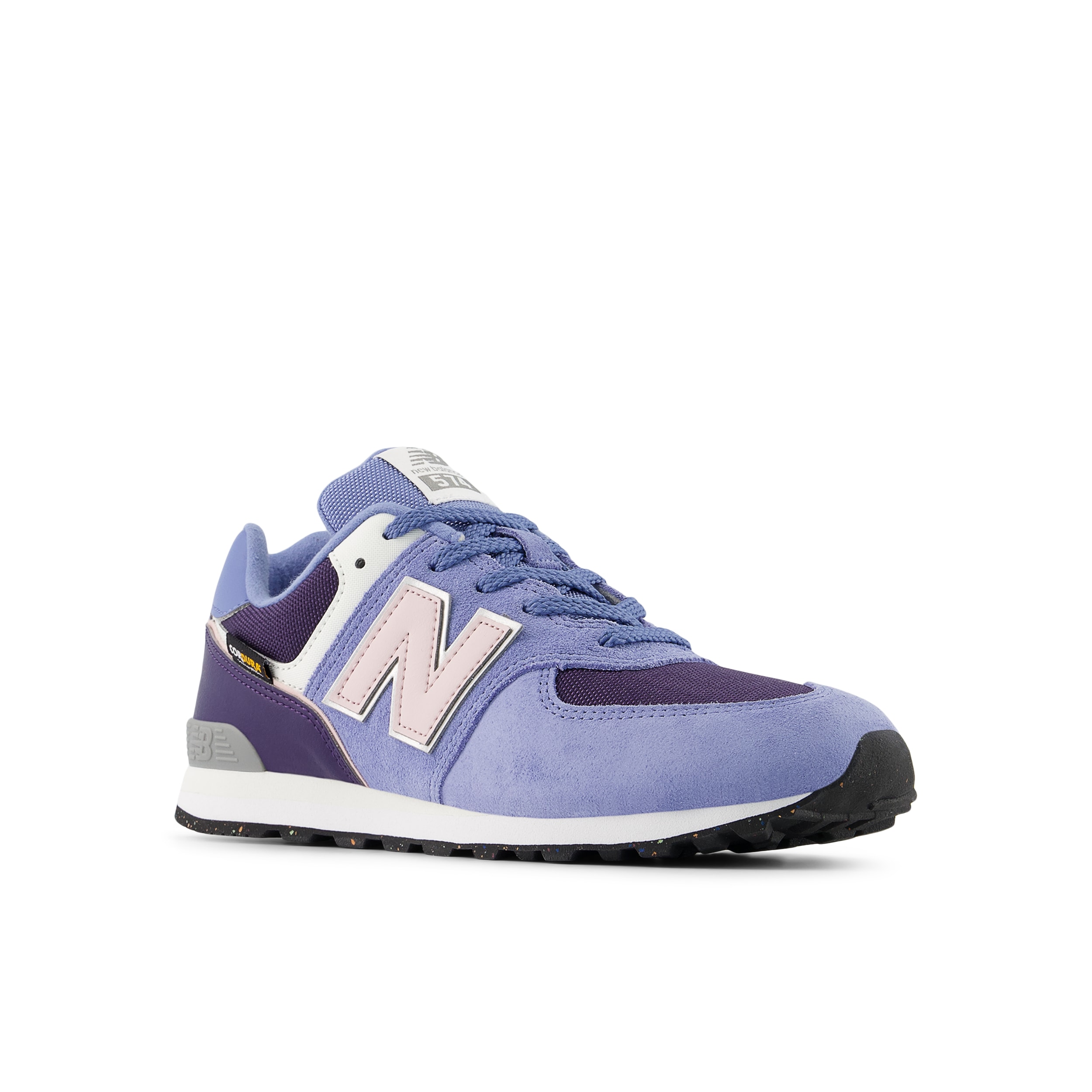 Sneaker NEW BALANCE "574", Damen, Gr. 37, weather blau, Leder, Synthetik, Textil, Schuhe Sneaker