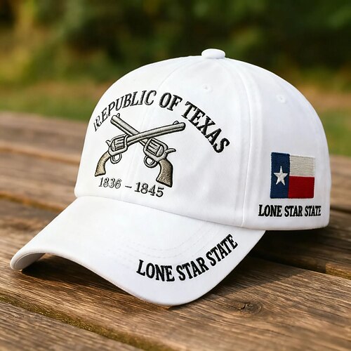Baseballmütze Texas Cowboy Lone Star State Retro Vintage Erbe Patriotisch für Unisex Erwachsene 3D-Druck für Unabhängigkeitstag / 4. Juli 4. Juli Outdoor Alltagstauglich Parade Image