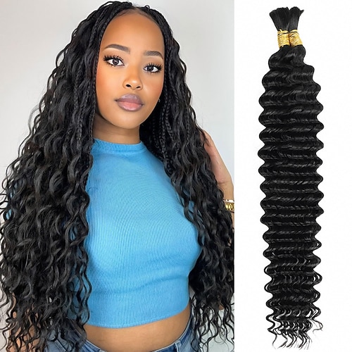 Brasilianisches Echthaar, tief gewellt, in 1 Bündel von 12-28 Zoll Image