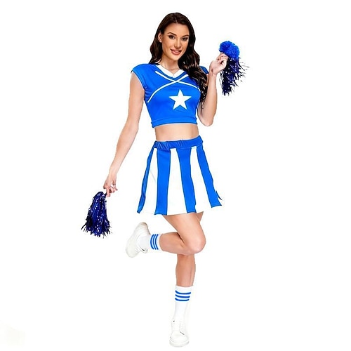 Karneval 2026 Cheerleader Karneval Sportbekleidung Outfits Lustig Erwachsene Damen Halloween Maskerade Welttag des Buches Leistung Einfaches Karnevalskostüm Verkleiden Image