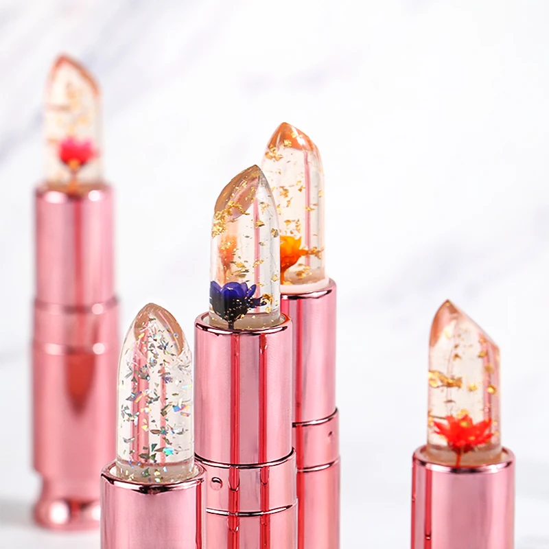 Hot Sale Flower Lipstick Wasserdichter veganer süßer Lippenstift mit Logo Custom Women Beauty Cosmetics Makeup