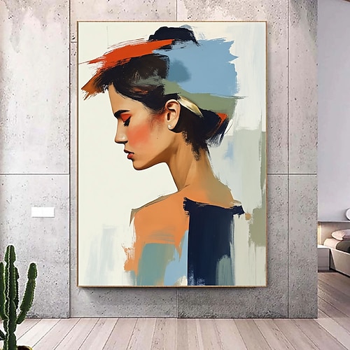 Abstraktes Ölgemälde einer Frau, Originalfigur, abstraktes Ölgemälde, moderne Wandkunst, moderne Dekoration, Kunst für Zuhause, moderne Frau, Leinwandgemälde, Geschenk Image