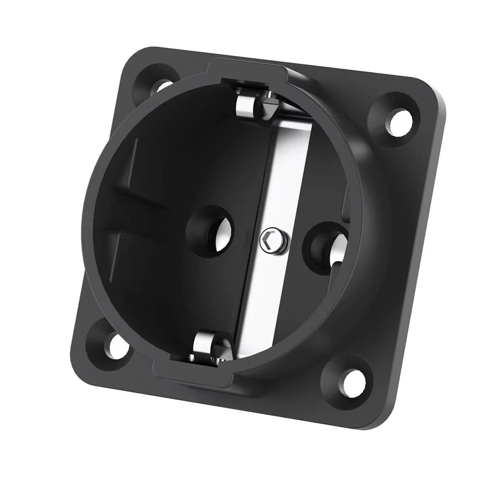 Monosaudio Hochwertige reine Kupfer rhodinierte EU-Schuko-Steckdosen AC 250 V 16 A EU-Steckdose Eur European Power Chass Image