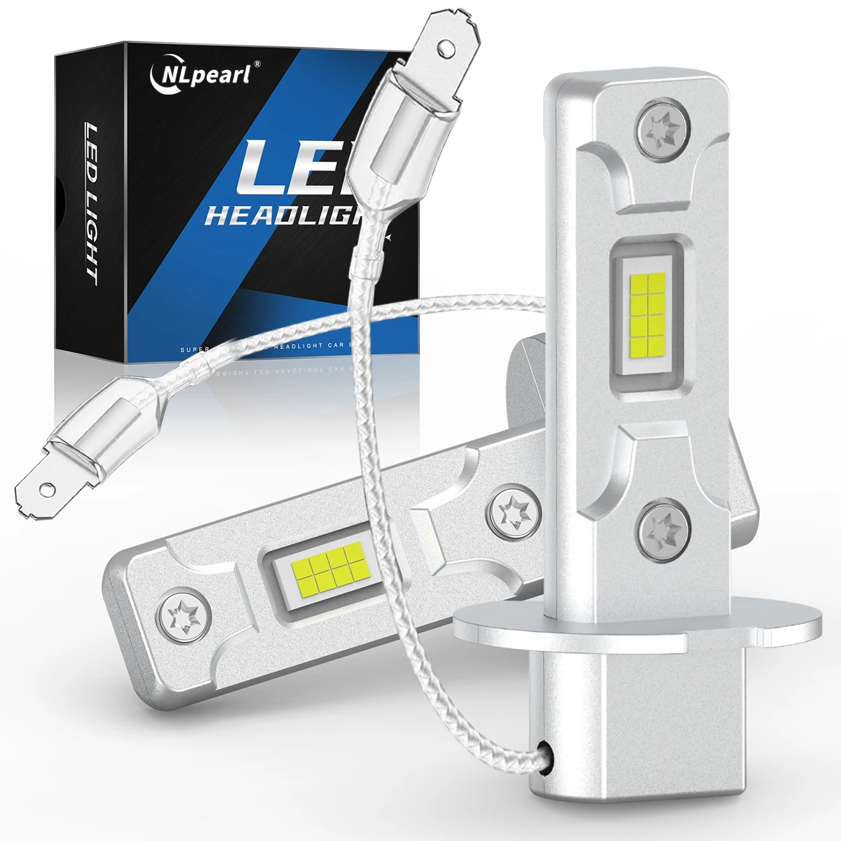 2 pz Auto H3 LED Fendinebbia Lampade Ad Alta Potenza H3 Mini 1:1 Plug Play Fanless Auto Ha Condotto La Lampadina Del Faro Canbus DRL Auto luce 12 V 6500 K