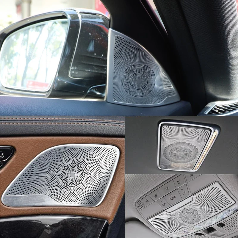 Für Mercedes Benz S Klasse W222 S320 S350 Auto Tor Tür Lautsprecher Pad Audio Lautsprecher Abdeckung Trim Rahmen Aufkleber Auto Zubehör Image