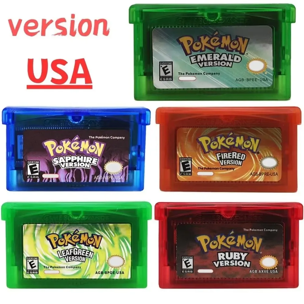 Super Fun Pok é mon 32-bit Game Card GBA Game Video Game Pok é mon Card with Host Card Multiple Versions Euro/US Version