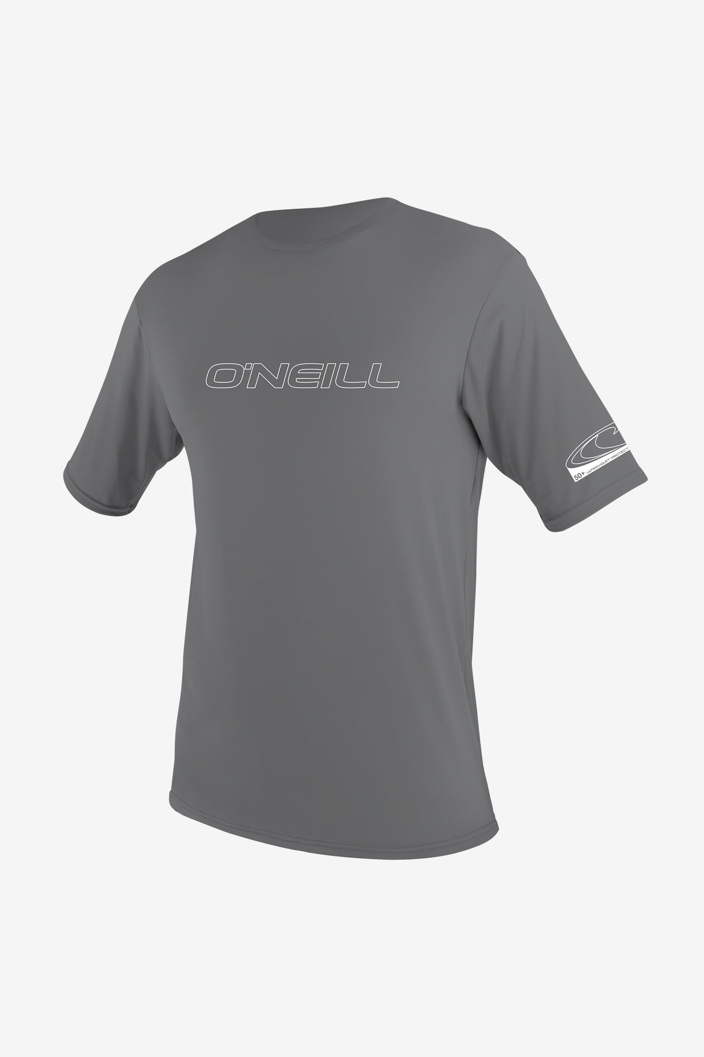 O'Neill Men's Basic Skins 50+ Short Sleeves Sun Shirt in Smoke, Size XL, Polyester/Spandex