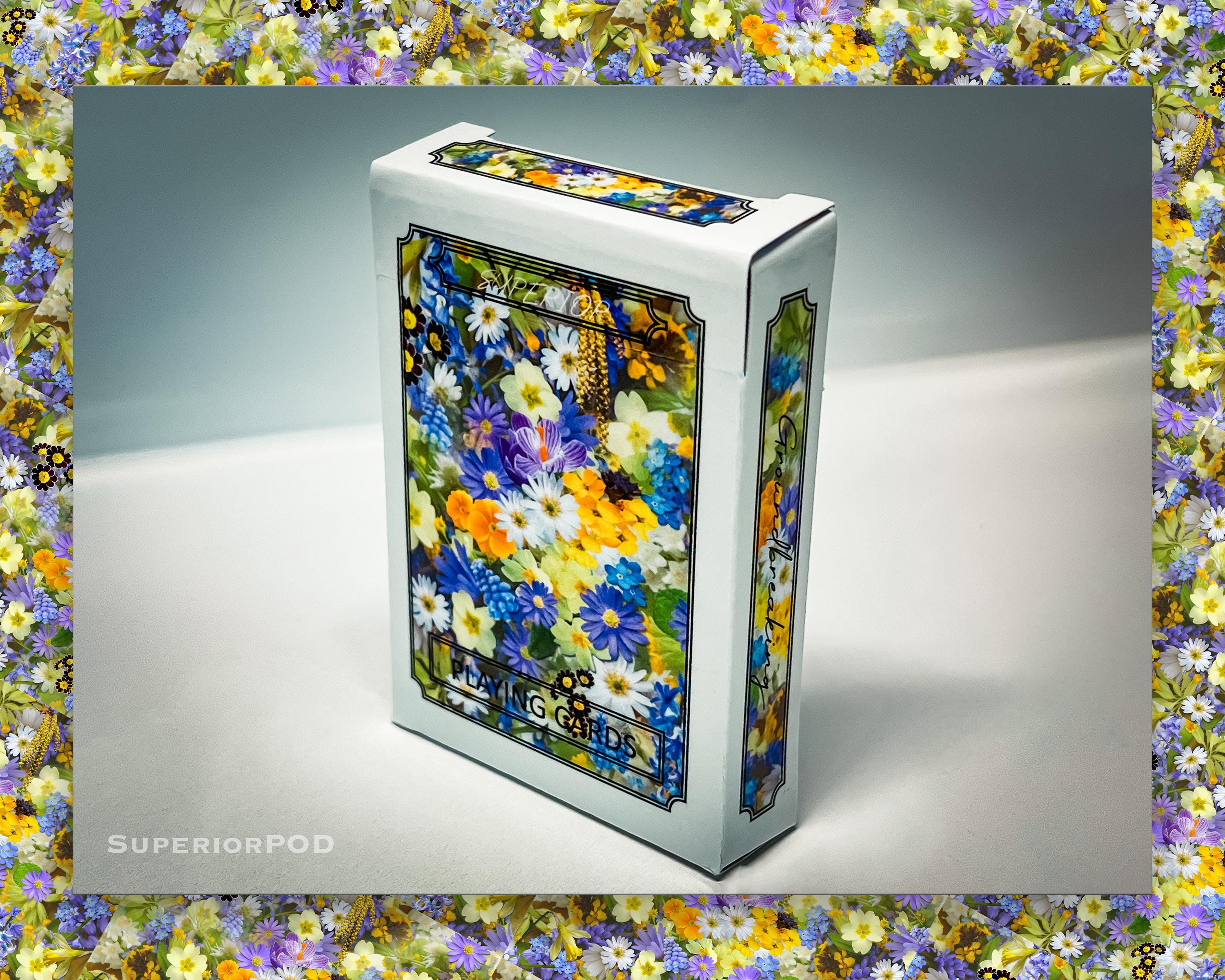 GROUNDING Carte da gioco, carte da gioco primaverili, carte da gioco estive, mazzo di carte floreali, mazzo di carte floreali, carta floreale, regalo