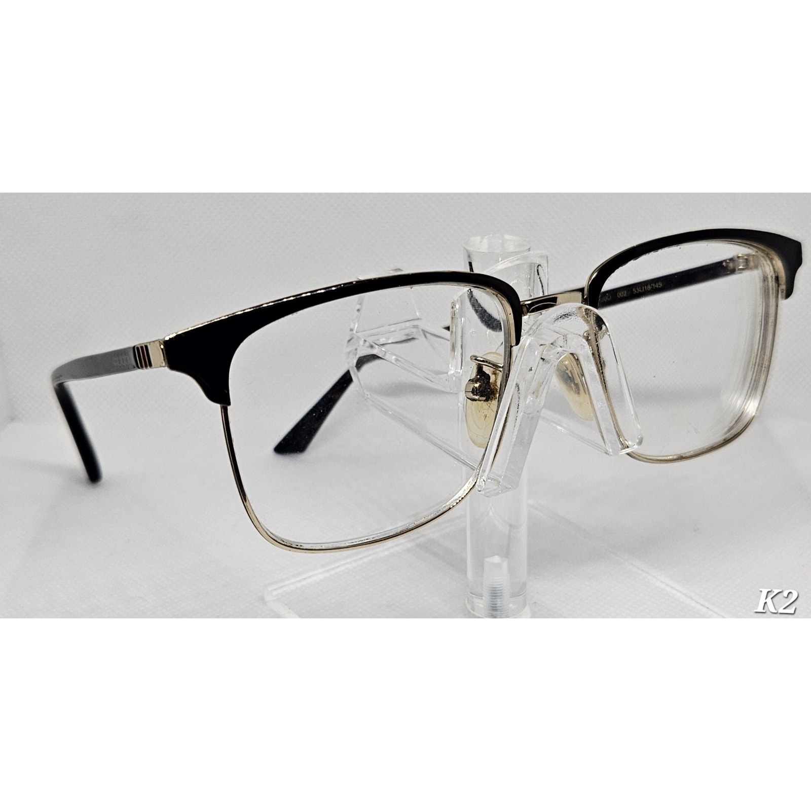 Gucci Accessories | Gucci Gg 1300 002 Women Eyeglasses Frames 53-18-145 Black Gold Designer Optical | Color: Black/Gold/Tan | Size: Os