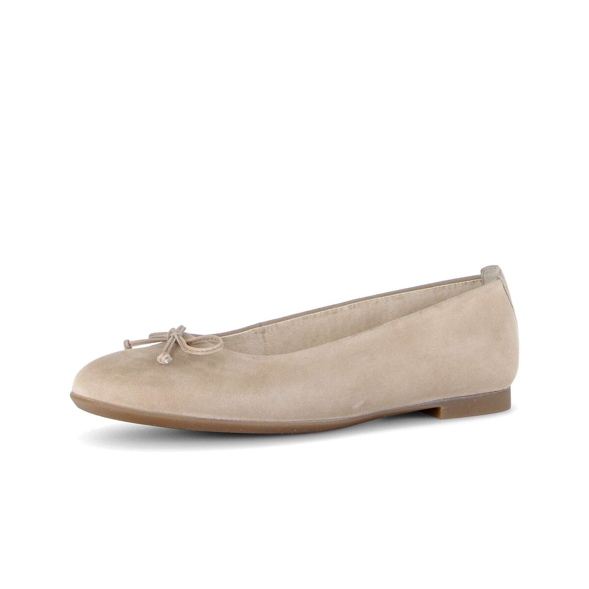 Ballerina GABOR "Eleganter Ballerina Rauleder", Damen, Gr. 40, beige, Schuhe Ballerina