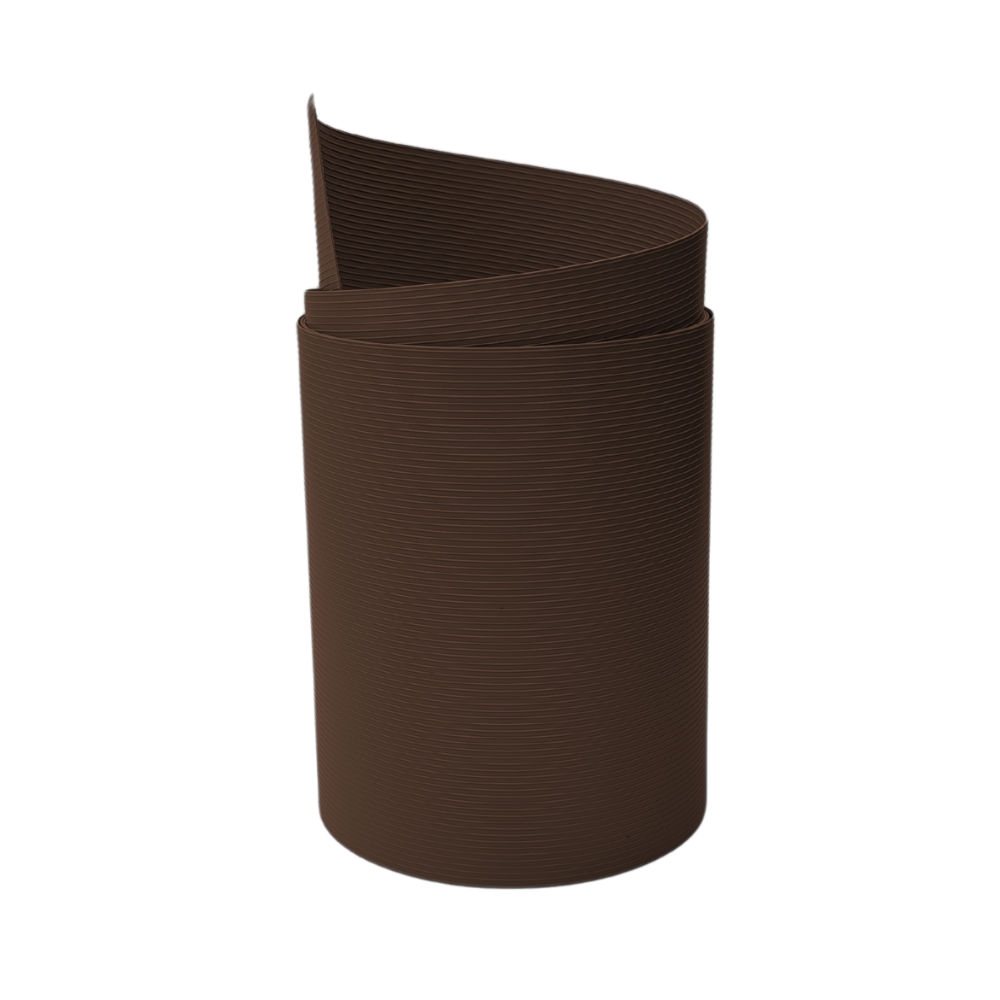 zaun|zu® Sichtschutz Rille Maxi Einzelstreifen Sichtschutz 24cm hoch Braun 2,05m Image