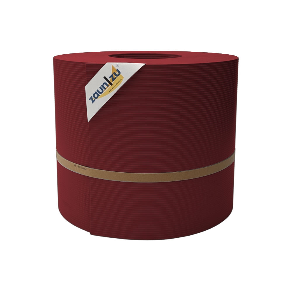 zaun|zu® Sichtschutz Rille Maxi Rolle für Doppelstabmatten 24cm hoch Bordeauxrot 50m Image