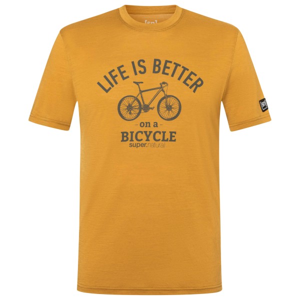 super.natural - Better Bike Tee - Merinoshirt Gr 54 - XL gelb