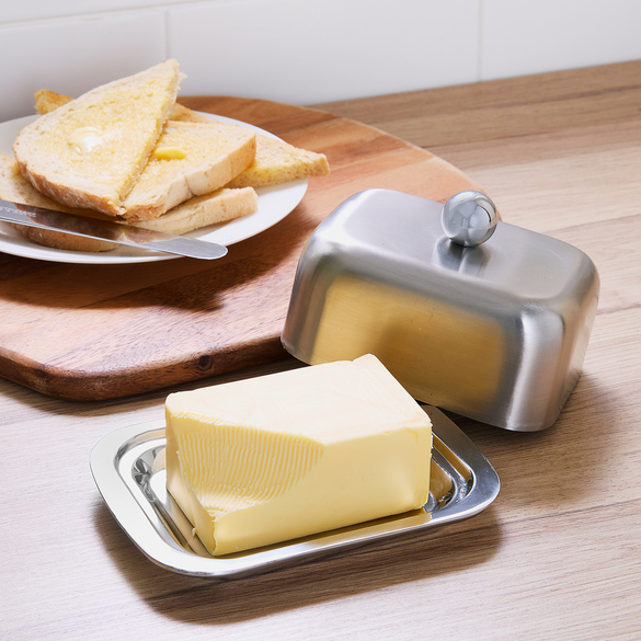 Doppelwandige Butterdose Edelstahl Image