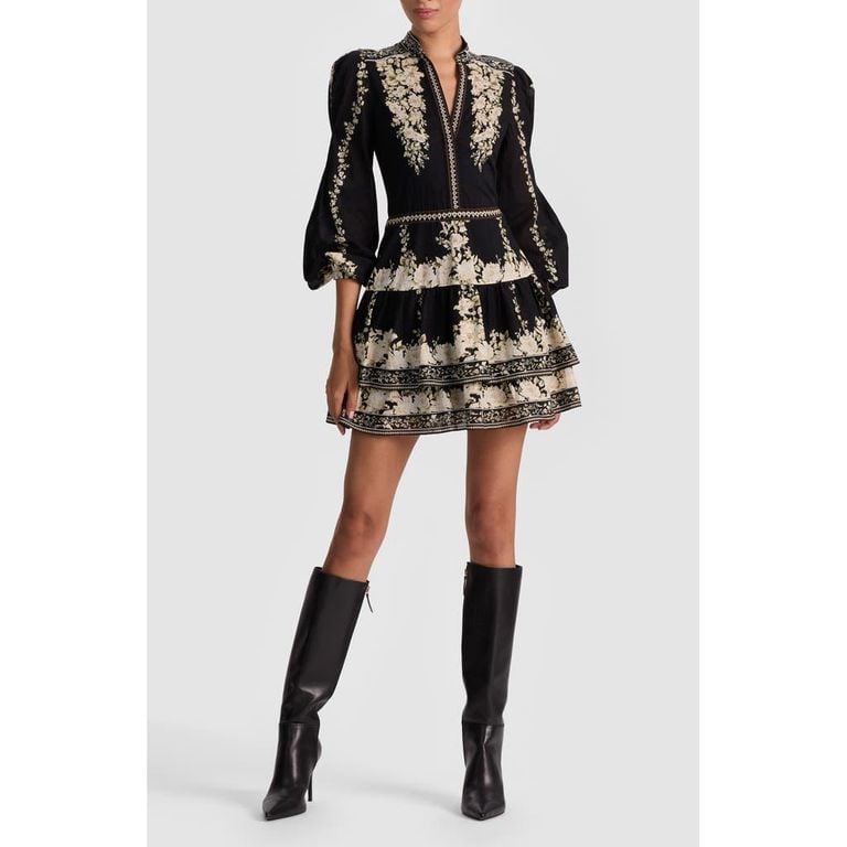 Valencia Mini Dress - Black - Alice + Olivia Dresses