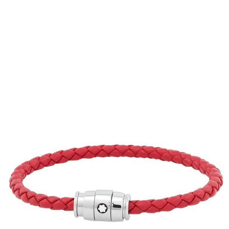 Meisterstuck Steel & Russet Leather Bracelet - Red - Montblanc Bracelets