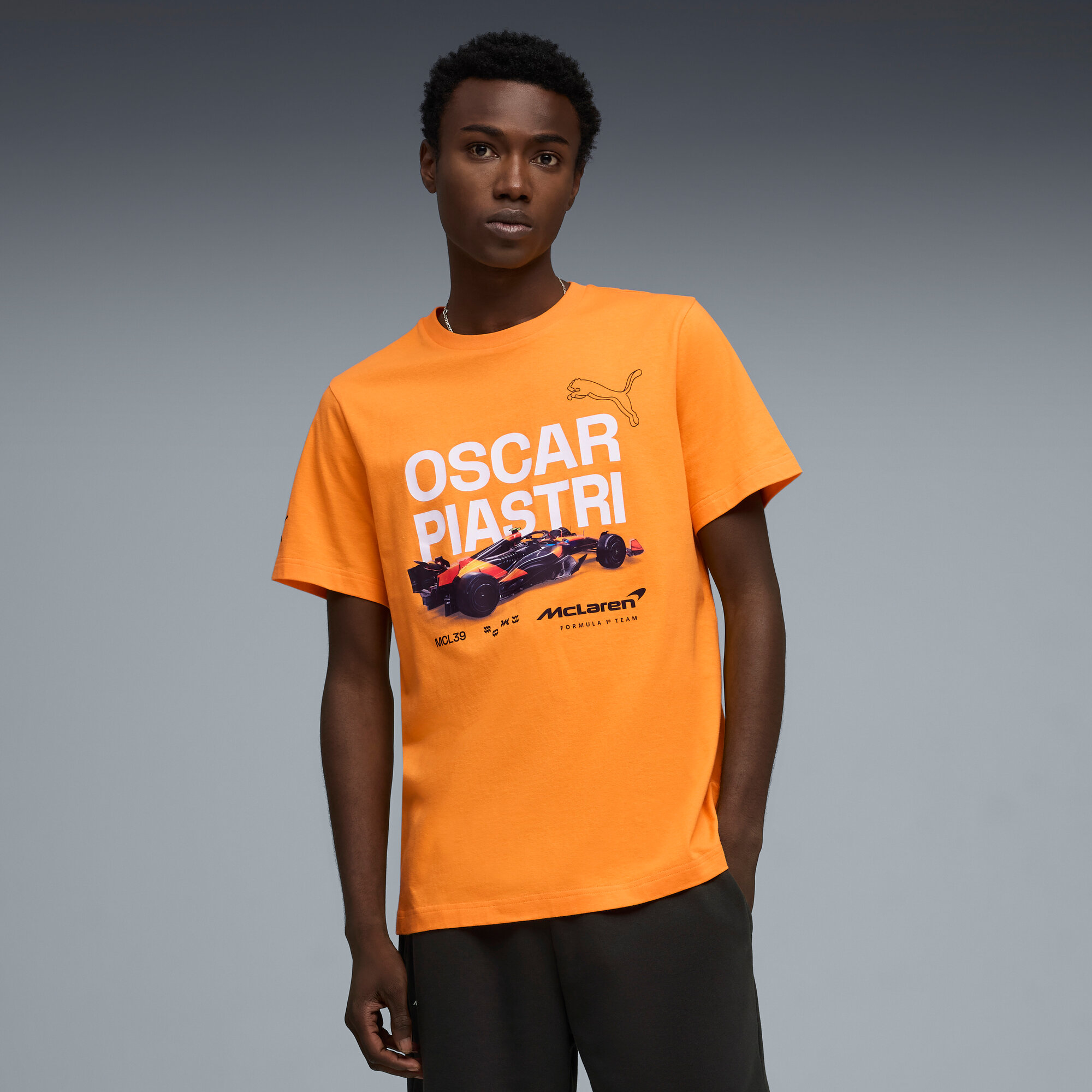 McLaren Oscar Piastri Fahrer-T-Shirt – Papaya – Unisex Image