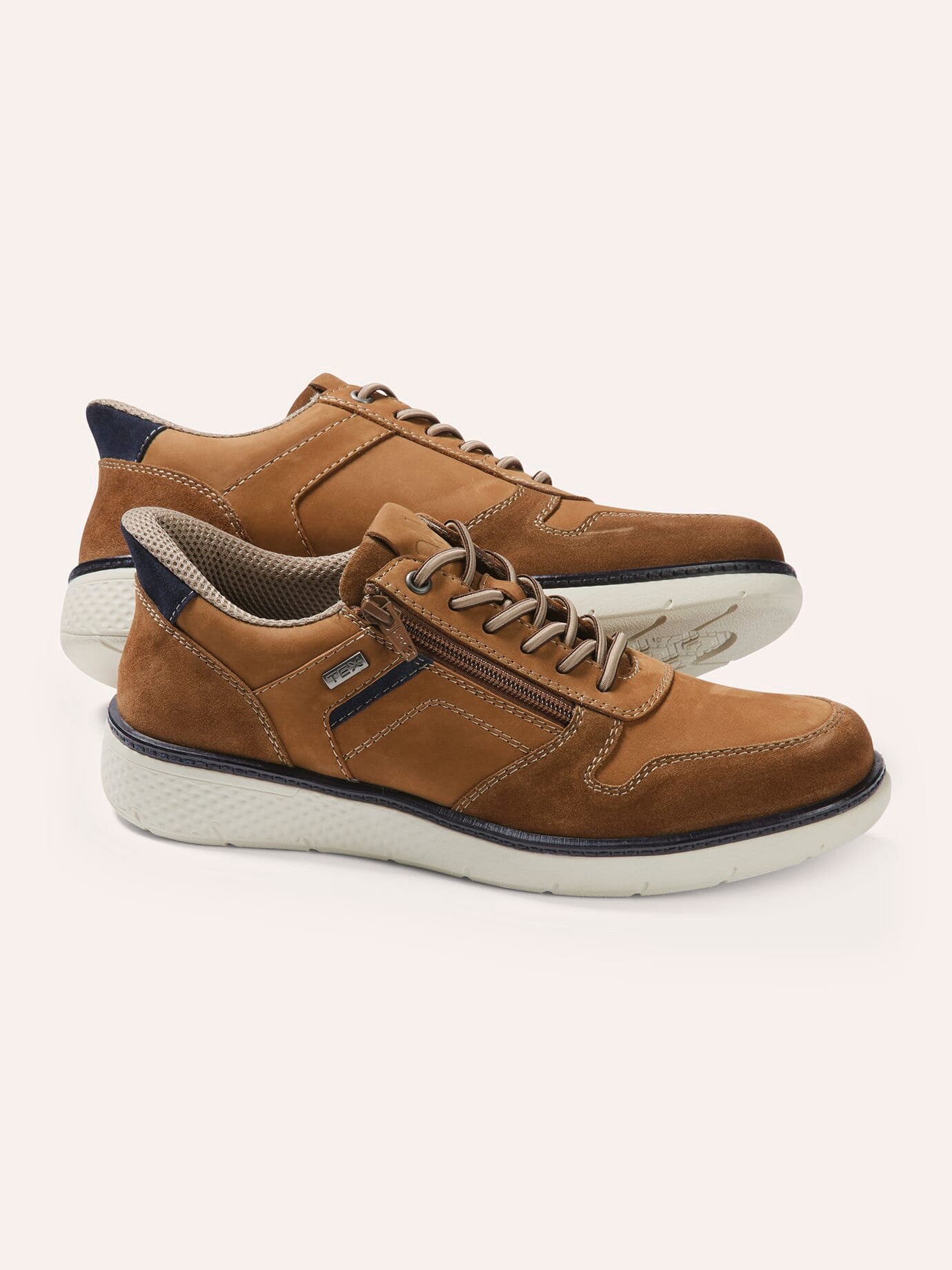 Walbusch Herren Wasserdichter Sneaker-Schuh Beige noch offen: Muster