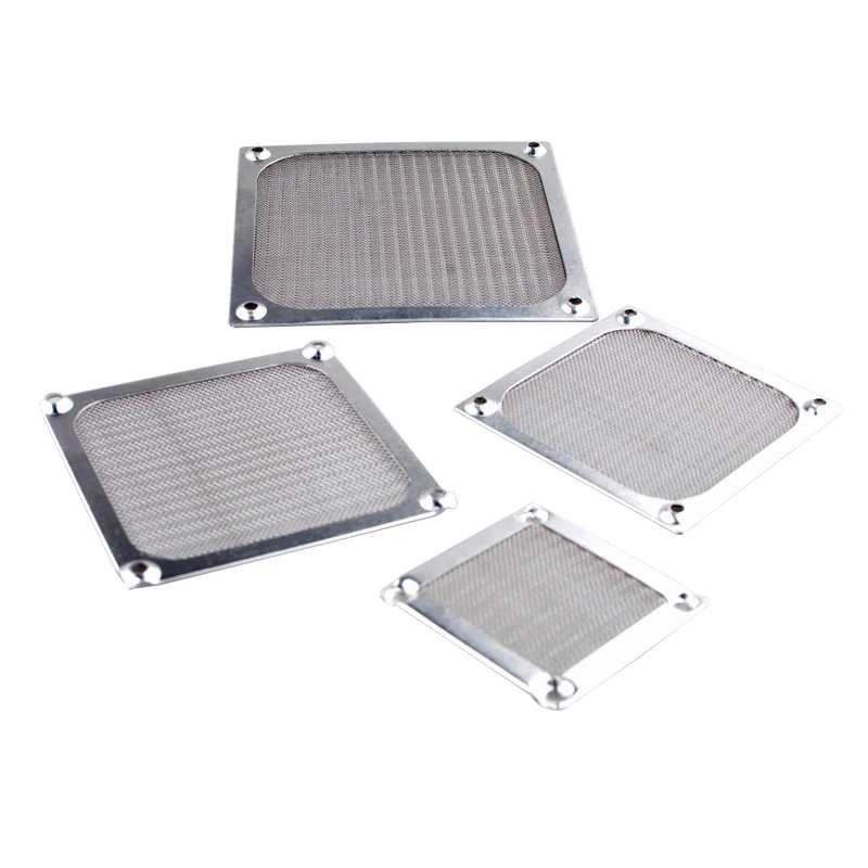Rostfreie Aluminium-Staubgitterabdeckung für Axialventilator-Kühlventilator 60 mm 80 mm 92 mm 120 mm – Silber Image
