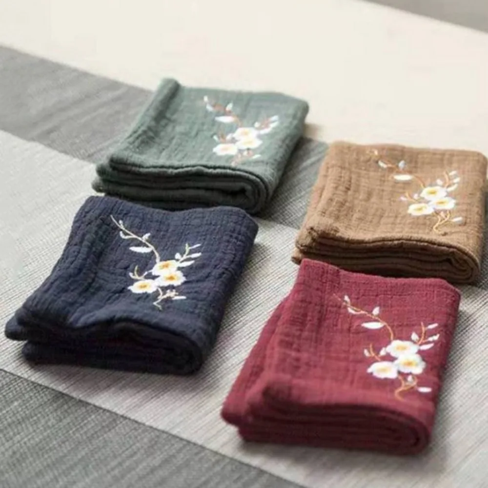 Praktisches Baumwoll-Teetuch, leichter Stickerei-Reinigungslappen, Wasseraufnahme, ultraweiche Teetücher aus Baumwolle und Leinen Image