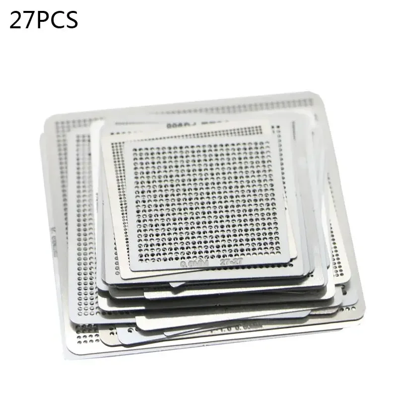 Neues Heat BGA Reballing-Netz, universelles Schablonen-Set, Silberstahl-Schweißflussmittel mit Ständer Image