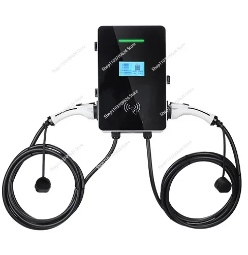 Ev Ladegerät ac 14kw * 2 doppelte elektrische Karabiner station 32a gbt ev Schnell ladestation Wallbox Image