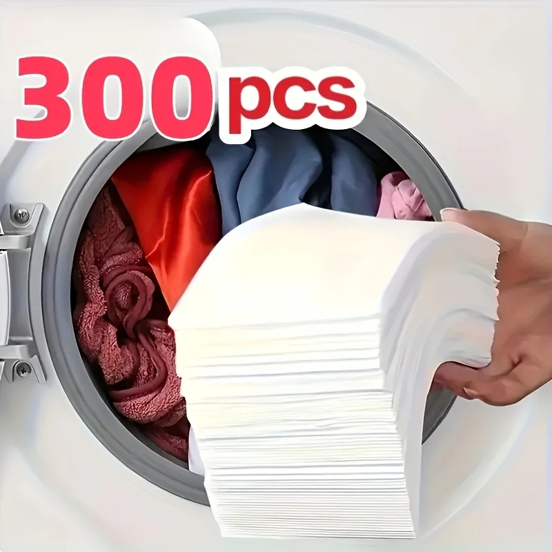 300/100 pieces of color-absorbing sheets for washing machines, preventing color transfer when washing clothes