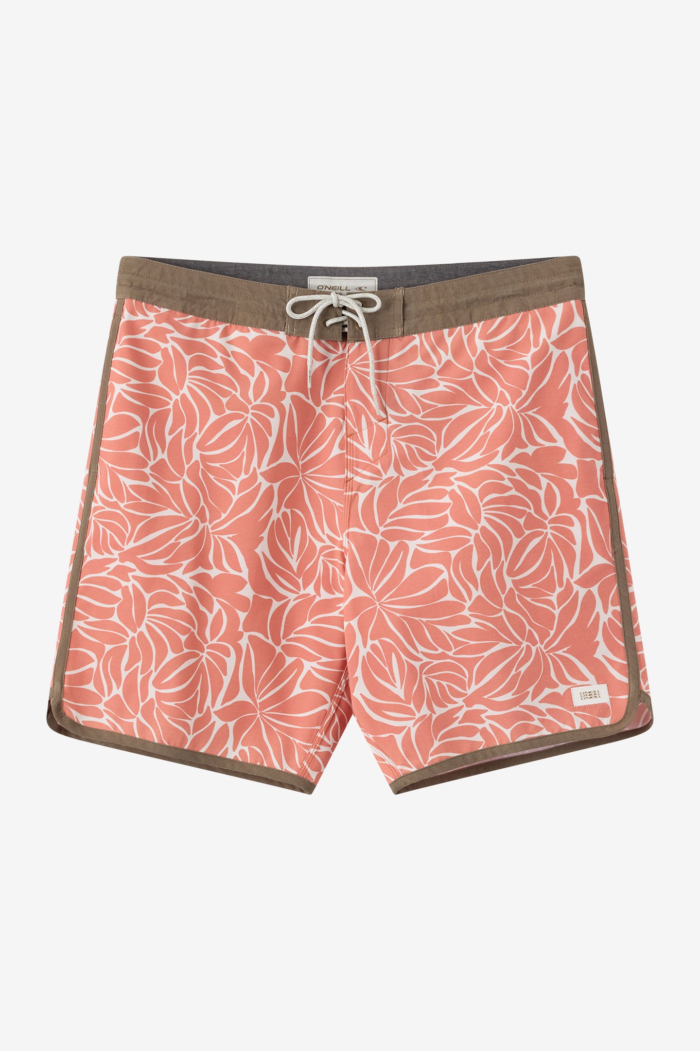 O'Neill Men's Cruzer Scallop 18"" Board Shorts in Langoustino, Size 29, Elastane/Polyester
