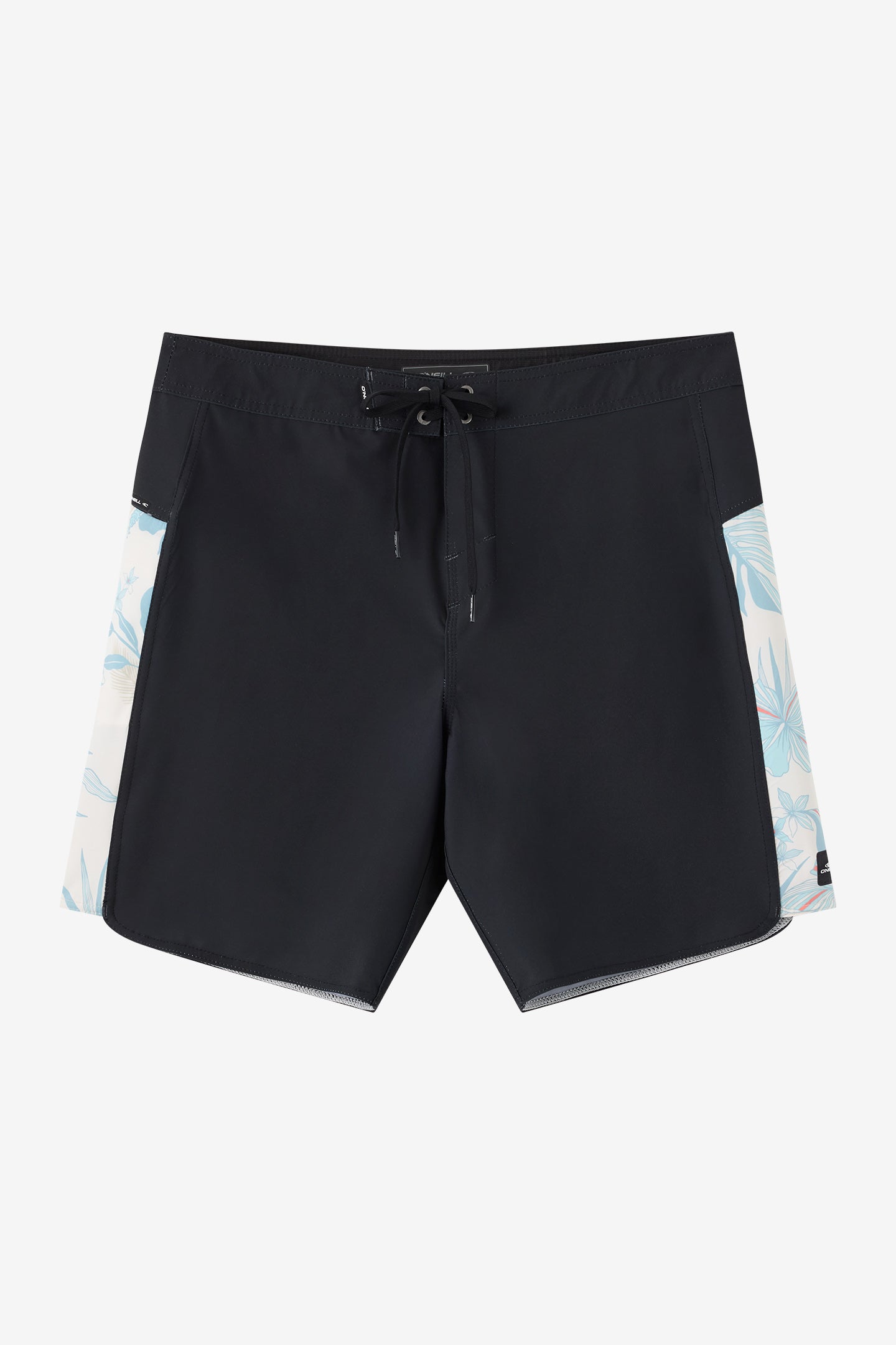 O'Neill Men's Hyperfreak Tech Panel 18"" Board Shorts in Black, Size 36, Elastane/Polyester