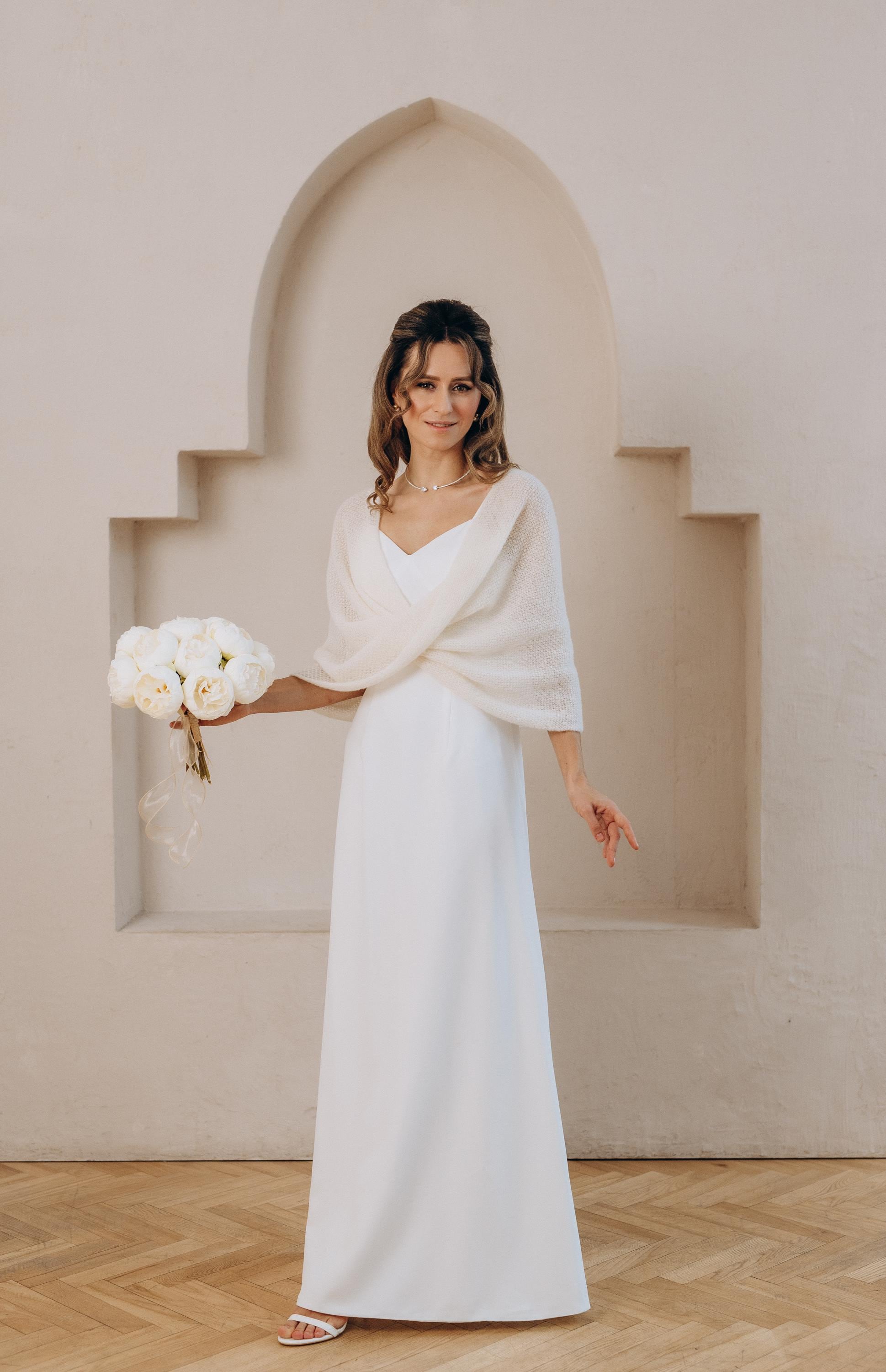 Coprispalle da sposa, stola da sposa, sciarpa in lana di alpaca, coprispalle da sposa, scialle bianco, coprispalle da sposa, bolero, scialle da sposa