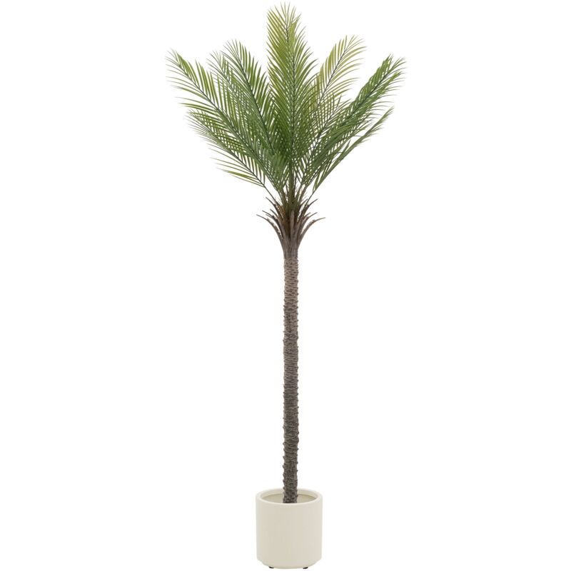 Palma Artificiale 210 Cm Piante Artificiali Grandi Piante Finte Tropicale Pianta Artificiale Decorazione In Plastica In Vaso Per Interni/esterni Albero Artificiale Come Vero Per Soggiorno - Ml-design