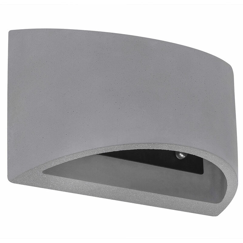 Lampada Da Parete Per Interni Moderno Corridoio Su E Giù Lampada Da Parete In Cemento Lampada Da Parete Per Interni, Effetto Luce Paralume In Cemento Arrotondato, 1x G9, Wxh 20x12